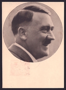 1938 '"Men of the Times" the Fuhrer Adolf Hitler', Hitler, Third Reich Nazi Propaganda Postcard