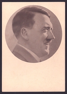 1938 'The Fuhrer', Hitler, Third Reich Nazi Propaganda Postcard