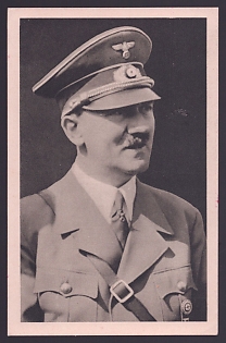 1933-1945 'The Fuhrer', Hitler, Third Reich Nazi Propaganda Postcard