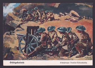 1933-1945 'Mountain Battery, of German South-West Africa', Infantry Wehrmacht, Army Military, Third Reich Nazi Propaganda Postcard