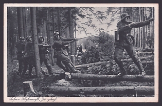 1942 'Our Wehrmacht: In Unison', Infantry Wehrmacht, Army Military, Third Reich Nazi Propaganda Postcard