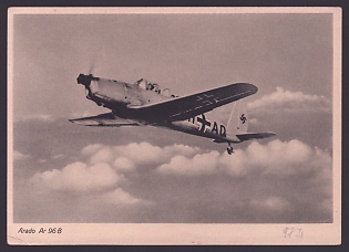 1933-1945 'Arado Ar 96 B', Aircraft Air Force Luftwaffe, Army Military, Third Reich Nazi Propaganda Postcard