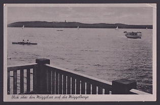 1933-1945 'View Across the Muggelsee Towards the Muggelberge Hills', Navy Ships Deutsche Marine, Army Military, Third Reich Nazi Propaganda Postcard