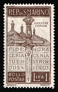 1923 1l Republic of San Marino, Complete Set
