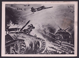 1944 'Military aircraft and tanks', Tanks, Army Military, Third Reich Nazi Propaganda Postcard