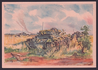 1933-1945 'Camouflaged Tanks', Tanks, Army Military, Third Reich Nazi Propaganda Postcard