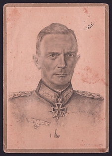1942 'The Fuhrer and His Army Generals', Notable Military Persons, Third Reich Nazi Propaganda Postcard
