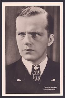 1933-1945 'Frigate Captain Albrecht Brandi', Notable Military Persons, Third Reich Nazi Propaganda Postcard