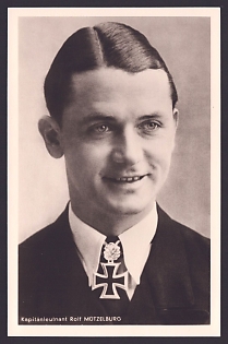 1933-1945 'Lieutenant Commander Rolf Mutzelburg', Notable Military Persons, Third Reich Nazi Propaganda Postcard