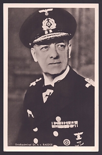 1933-1945 'Grand Admiral Dr. H.c. Raeder', Notable Military Persons, Third Reich Nazi Propaganda Postcard