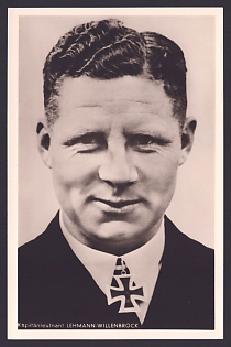 1933-1945 'Kapitanleutnant Lehmann-Willenbrock', Notable Military Persons, Third Reich Nazi Propaganda Postcard