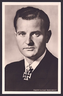 1933-1945 'Kapitanleutnant Bleichrodt', Notable Military Persons, Third Reich Nazi Propaganda Postcard