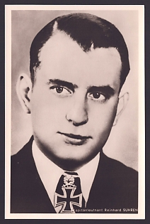 1933-1945 'Kapitanleutnant Reinhard Suhren', Notable Military Persons, Third Reich Nazi Propaganda Postcard