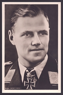 1933-1945 'Major Muncheberg', Notable Military Persons, Third Reich Nazi Propaganda Postcard
