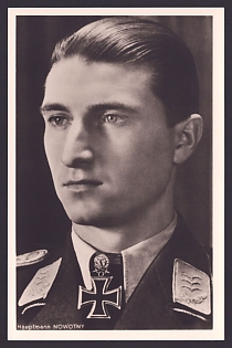 1933-1945 'Hauptmann Nowotny', Notable Military Persons, Third Reich Nazi Propaganda Postcard