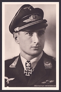 1933-1945 'Oberleutnant Beisswenger', Notable Military Persons, Third Reich Nazi Propaganda Postcard