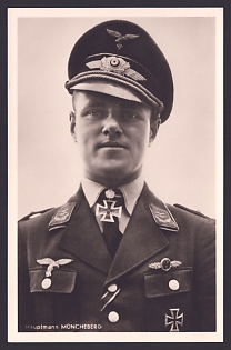 1933-1945 'Hauptmann Muncheberg', Notable Military Persons, Third Reich Nazi Propaganda Postcard