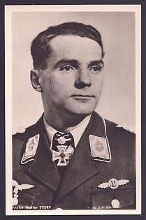 1933-1945 'Major Walter Storp', Notable Military Persons, Third Reich Nazi Propaganda Postcard