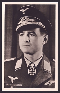 1933-1945 'Oberleutnant Spate', Notable Military Persons, Third Reich Nazi Propaganda Postcard