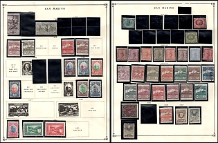 1877-1932 Republic of San Marino, Collection of Stamps with SHIFTED Perforations