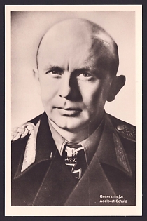 1933-1945 'Generalmajor Adalbert Schulz', Notable Military Persons, Third Reich Nazi Propaganda Postcard
