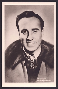 1933-1945 'Oberleutnant Wolfgang Schnaufer', Notable Military Persons, Third Reich Nazi Propaganda Postcard