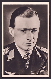 1933-1945 'Lieutenant Colonel Helmut Lent', Notable Military Persons, Third Reich Nazi Propaganda Postcard