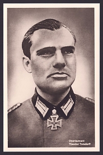 1933-1945 'First Lieutenant Theodor Tolsdorff', Notable Military Persons, Third Reich Nazi Propaganda Postcard