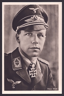 1933-1945 'Major Wick', Notable Military Persons, Third Reich Nazi Propaganda Postcard