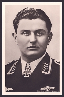 1933-1945 'Master Sergeant Steinbatz', Notable Military Persons, Third Reich Nazi Propaganda Postcard