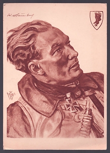 1933-1945 'Major Werner Baumbach', Military Person Portrait, Third Reich Nazi Propaganda Postcard
