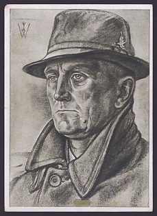 1940 'Dr. Neumann, Former Leader of the Memel Germans', Military Person Portrait, Third Reich Nazi Propaganda Postcard