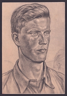 1933-1945 'Young Farmer from Bessarabia', Military Person Portrait, Third Reich Nazi Propaganda Postcard