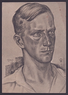 1933-1945 'Young Farmers' Leader from the Baltic Region', Military Person Portrait, Third Reich Nazi Propaganda Postcard