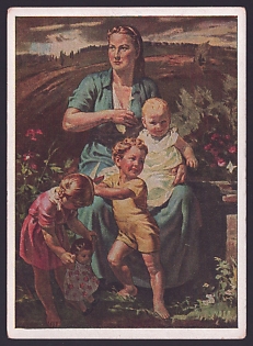 1933-1945 'Munich, House of German Art', Woman Portrait, Third Reich Nazi Propaganda Postcard