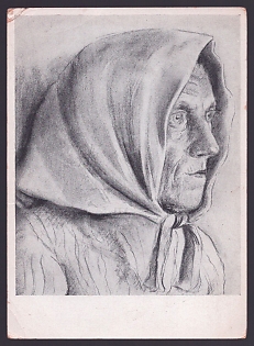 1933-1945 'Farm Woman', Woman Portrait, Third Reich Nazi Propaganda Postcard