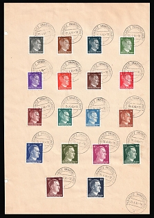 1944 (4 Apr) Pabianitz (Wartheland) ghetto, Poland, German Occupation, Germany, Souvenir Sheet, PABIANITZ (WARTHELAND) Postmarks