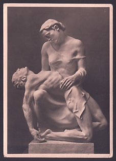 1933-1945 'Pietà', Nude, Third Reich Nazi Propaganda Postcard