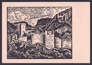 1933-1945 'German Castles and Palaces in South Tyrol', Architecture, Castles, Third Reich Nazi Propaganda Postcard
