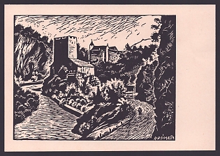 1933-1945 'German Castles and Palaces in South Tyrol the Castles Ried and Runkelstein in the Sarntal', Architecture, Castles, Third Reich Nazi Propaganda Postcard