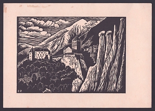 1933-1945 'German Castles and Palaces in South Tyrol Main Castle Tyrol near Meran', Architecture, Castles, Third Reich Nazi Propaganda Postcard