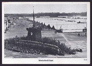 1933-1945 'Labor Service Camp', Architecture, Nuremberg, Third Reich Nazi Propaganda Postcard