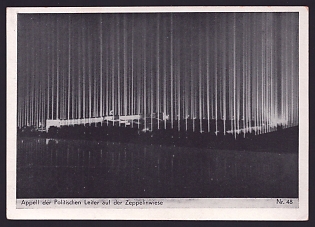 1933-1945 'Roll Call of the Political Leaders on the Zeppelin Field', Architecture, Nuremberg, Third Reich Nazi Propaganda Postcard