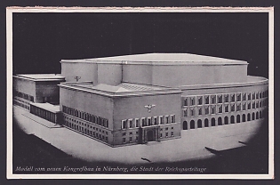 1933-1945 'Model of the New Congress Building in Nuremberg, the City of the Reich Party Rallies', Architecture, Nuremberg, Third Reich Nazi Propaganda Postcard