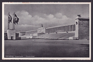 1933-1945 'Nuremberg, Zeppelin Field – Reviewing Stand', Architecture, Nuremberg, Third Reich Nazi Propaganda Postcard