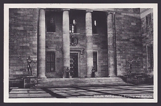 1940 'Berlin. Reich Chancellery. Entrance to the Vestibule', Architecture, Third Reich Nazi Propaganda Postcard