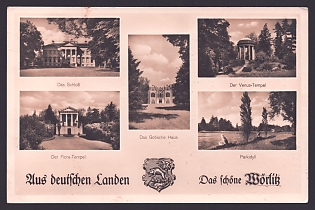 1938 'From German Lands: Beautiful Worlitz', Architecture, Third Reich Nazi Propaganda Postcard