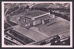 1939 'Berlin. Deutschlandhalle', Architecture, Third Reich Nazi Propaganda Postcard