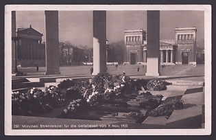 1938 'Munich. Temple of Honor for the Fallen of November 9, 1923', Architecture, Third Reich Nazi Propaganda Postcard