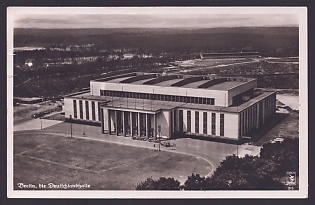 1939 'Berlin. The Deutschlandhalle', Architecture, Third Reich Nazi Propaganda Postcard